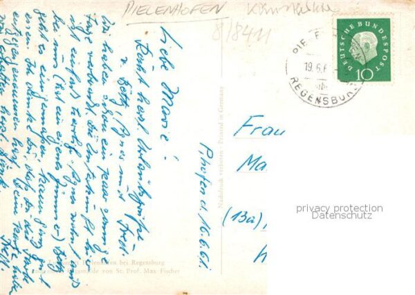 Pielenhofen Stadtansicht Kuenstlerkarte – Bild 2