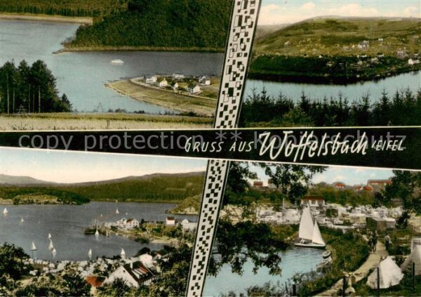 Woffelsbach Simmerath Teilansichten mit Rursee und Campingplatz