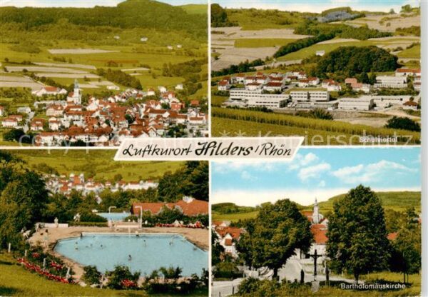 Hilders Rhoen Fliegeraufnahme Schulviertel Schwimmbad Bartholomaeuskirche