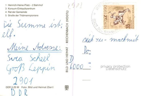 Gloewen Plattenburg Heinrich Heine Platz Bahnhof Konsum Einkaufszentrum Rat der – Bild 2