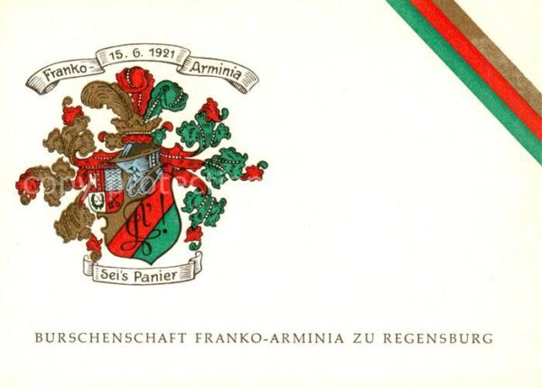 Regensburg Wappen der Burschenschaft Franko Arminia zu Regensburg