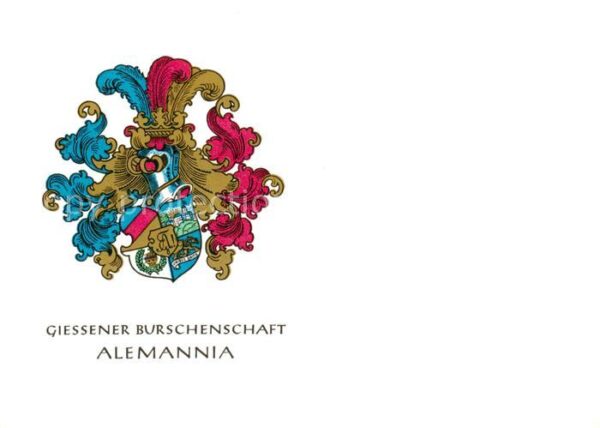 Giessen  Lahn Giessener Burschenschaft Alemannia Wappen