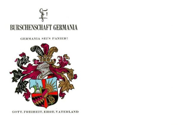 Giessen  Lahn Burschenschaft Germania Giessen Wappen