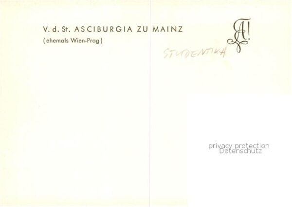 Mainz  Rhein Studentenvereinigung Asciburgia zu Mainz Wappen – Bild 2