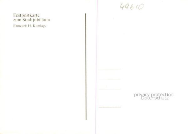 Quakenbrueck Festpostkarte zum Stadtjubilaeum der Stadt Quakenbrueck – Bild 2