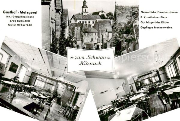 Kuernach Gasthof Metzgerei Zum Schwan Gastraeume
