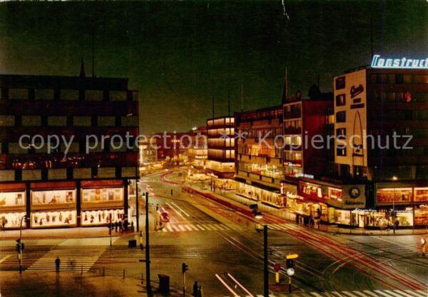 Bochum Strassenpartie bei Nacht
