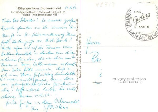 Waldmichelbach Hoehengasthaus Stallenkandel – Bild 2