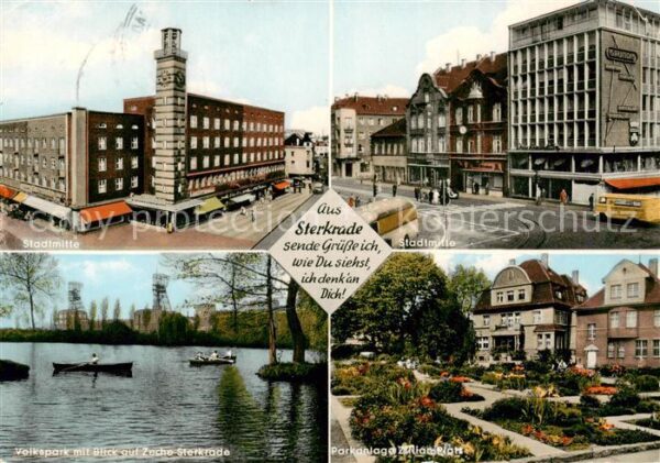 Sterkrade Oberhausen NRW Stadtmitte Volkspark mit Blick auf Zeche Sterkrade Park