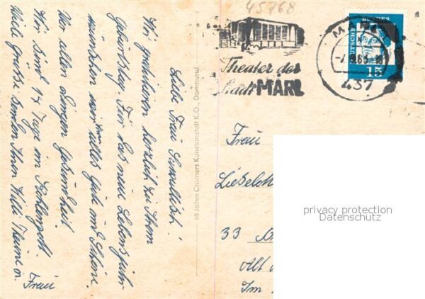 Marl  Westfalen Chemische Werke Huels Paracelsus Klinik Am Gaensebrink Parkbad d – Bild 2