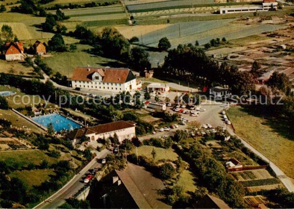 Zierenberg Fliegeraufnahme mit Hotel Restaurant Ponderosa im Westernstil