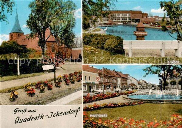 Quadrath-Ichendorf Kirche Anlagen Hauptstrasse Springbrunnen
