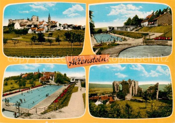 Altenstein Hassberge Burgruinen Schwimmbad