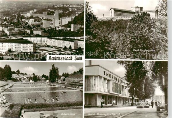 Suhl Thueringer Wald Teilansicht VdgB Ringberghaus Schwimmbad Hotel Thueringen T