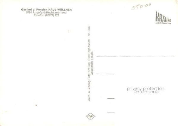Altenfeld Sauerland Gasthof Pension Haus Wuellner Gastsstube Badestrand Panorama – Bild 2
