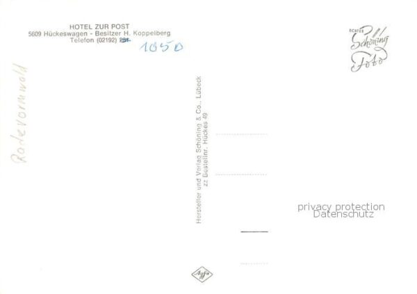 Hueckeswagen Wilhelmsplatz Bevertalsperre Hotel zur Post Gastraeume – Bild 2