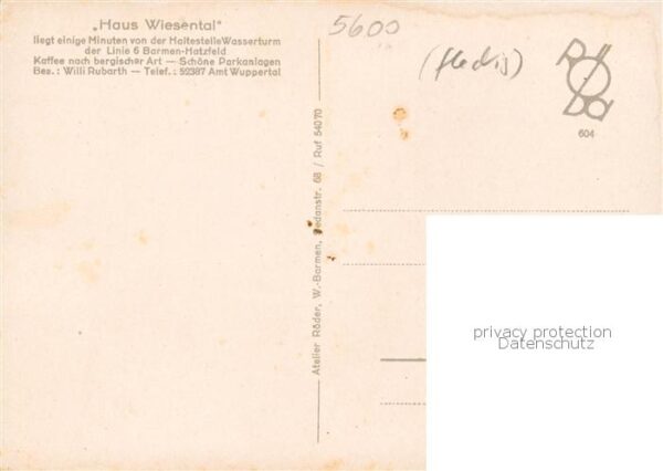 Barmen Wuppertal Haus Wiesental – Bild 2
