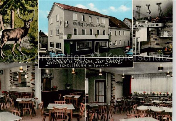 Schollbrunn Spessart Gasthof Pension zur Sonne Gastraeume Theke