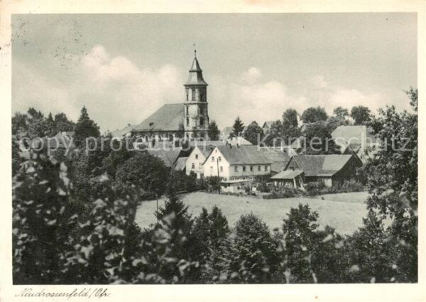 Neudrossenfeld Ortsansicht mit Kirche