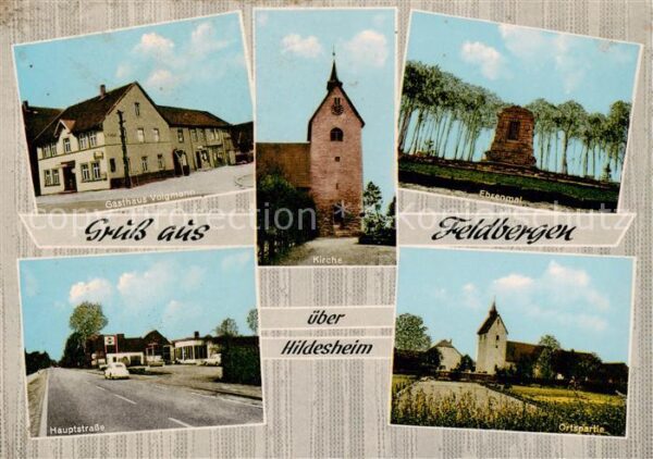 Feldbergen Soehlde Hildesheim Gasthaus Volgmann Ehrenmal Hauptstrasse Ortspartie