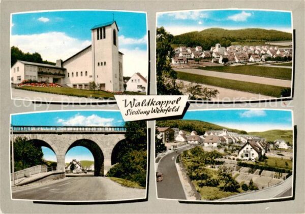 Waldkappel Siedlung Wehrfeld Kirche Bruecke Ortsansicht