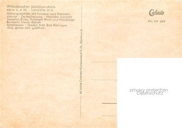 Bad Kissingen Wittelsbacher Jubilaeumsturm Gastraeume Panorama – Bild 2