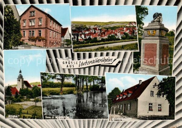 Unteraltertheim Altertheim Rathaus Panorama Denkmal Kirche See an der Muehle Kin