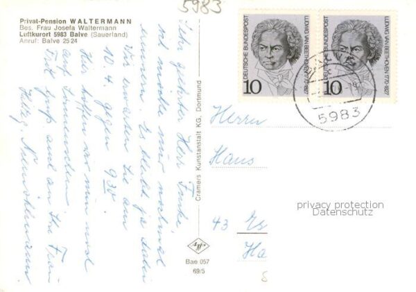 Balve Pension Waltermann Gastraeume Zimmer – Bild 2