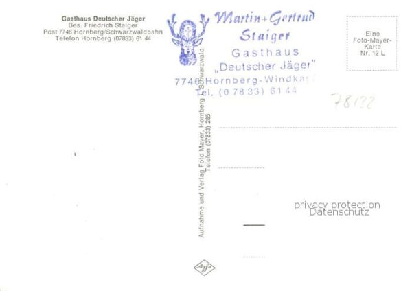 Windkapf Hornberg Schwarzwald Gasthaus Deutscher Jaeger Gaststube Blick vom Rapp – Bild 2
