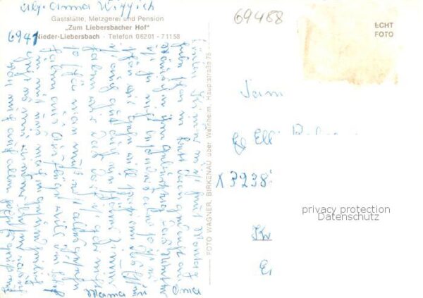 Nieder-Liebersbach Birkenau Gaststaette Metzgerei Pension Liebersbacher Hof Gast – Bild 2