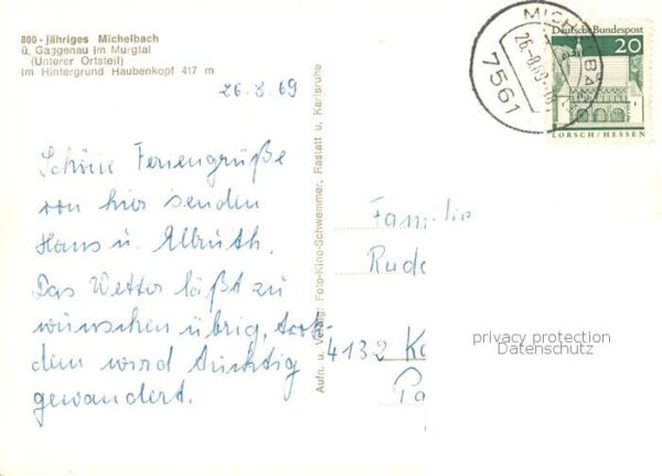Michelbach Gaggenau Unterer Ortsteil Panorama – Bild 2