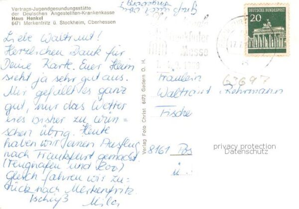 Merkenfritz Hirzenhain Vertrags Jugendgesundungsstaette der DAK  Haus Henkel – Bild 2