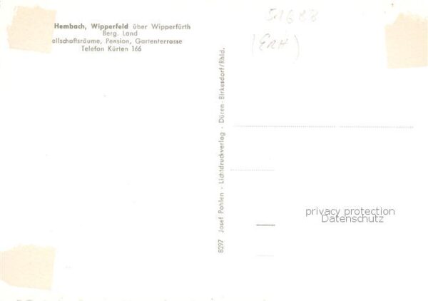 Hembach Wipperfeld Wipperfuerth Pension Haus Hembach Ortspartie Kirche Schwanent – Bild 2