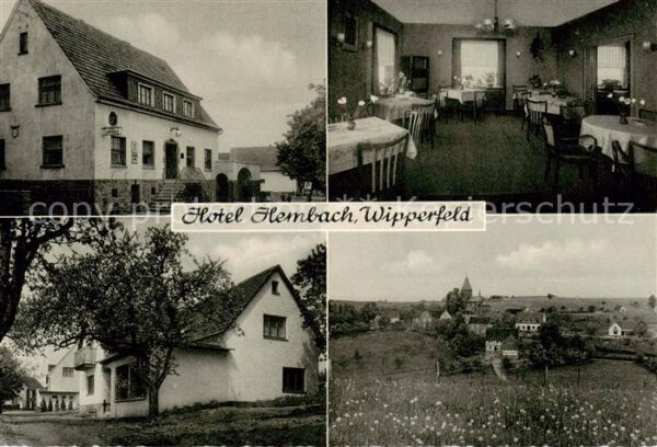 Hembach Wipperfeld Wipperfuerth Hotel Pension Haus Hembach Gastraeume Kirche Sch
