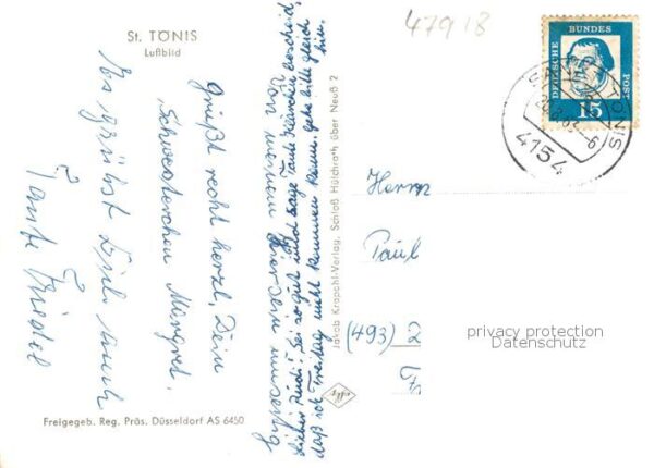 St Toenis Sankt Toenis Toenisvorst Fliegeraufnahme mit Kirche – Bild 2