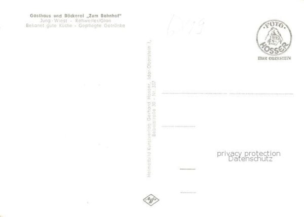 Rehweiler Pfalz Gasthaus Baeckerei Zum Bahnhof Gaststube  Park Bruecke – Bild 2