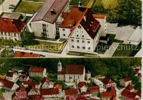 Kipfenberg Altmuehltal Kreiskrankenhaus und Kirche Fliegeraufnahmen