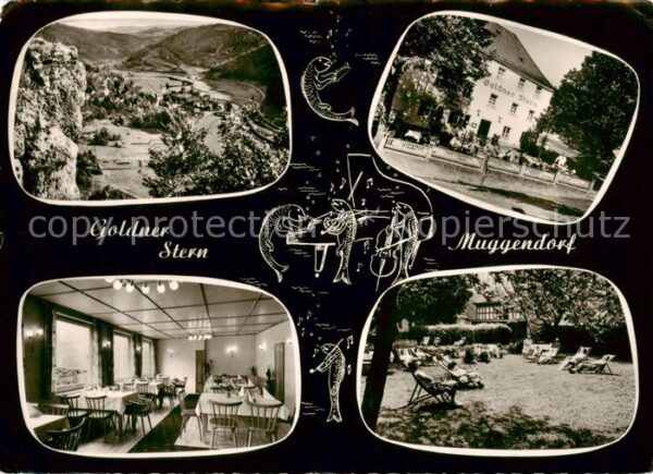 Muggendorf Fraenkische Schweiz Gasthof Goldner Stern Gaststube Liegewiese Panora