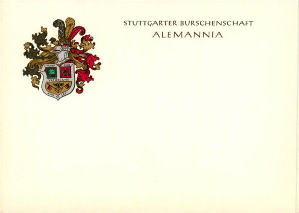Stuttgart Stuttgarter Burschenschaft Alemannia