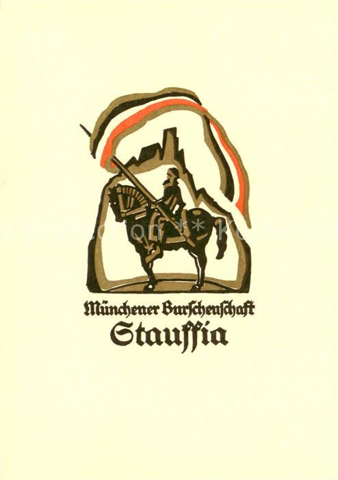 Muenchen Muenchener Burschenschaft Stauffia Wappen