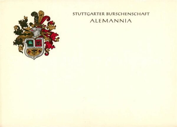Stuttgart Burschenschaft Alemannia Wappen