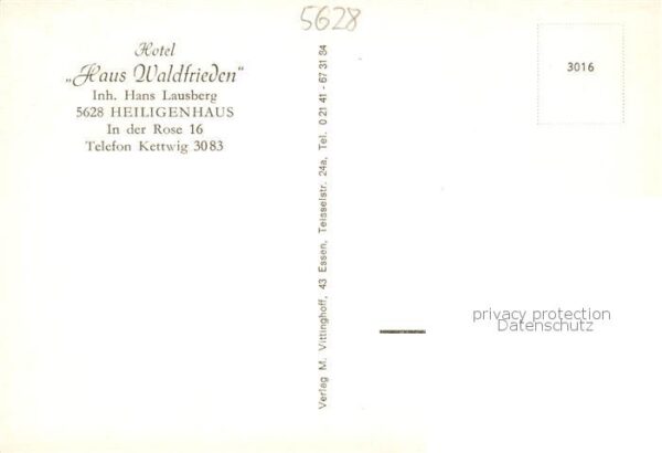 Heiligenhaus Mettmann Hotel Haus Waldfrieden Gastraum – Bild 2