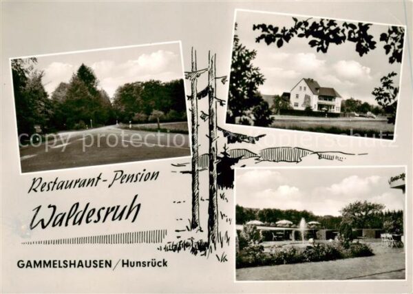 Gammelshausen Hunsrueck Restaurant Pension Waldesruh Strassenpartie Park