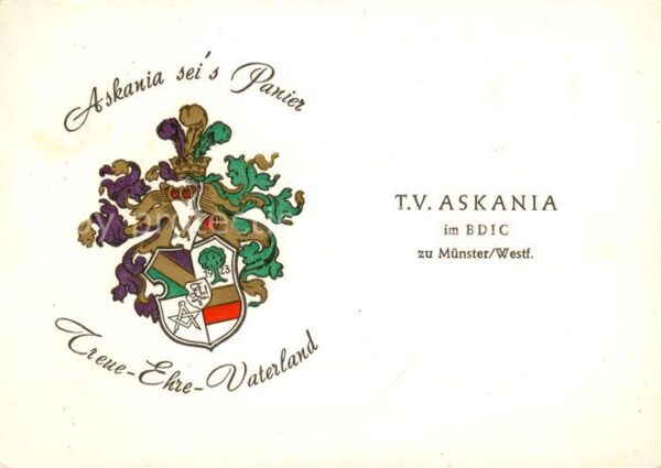 Muenster  Westfalen Burschenschaft Askania Wappen