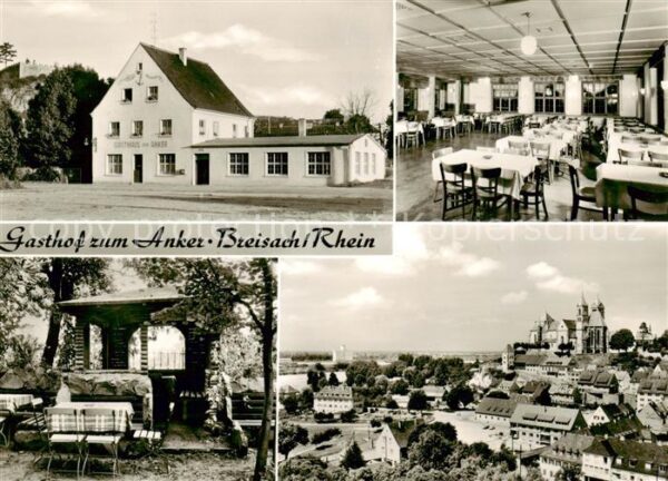 Breisach Rhein Gasthof zum Anker Speisesaal Laube Kirche