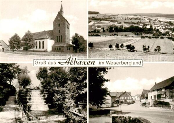Albaxen Kirche Panorama Staustufen Strassenpartie