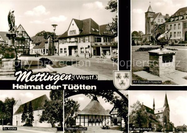 Mettingen Westfalen Marktplatz Elisabeth Hospital Ev Kirche Tueoetten Museum St