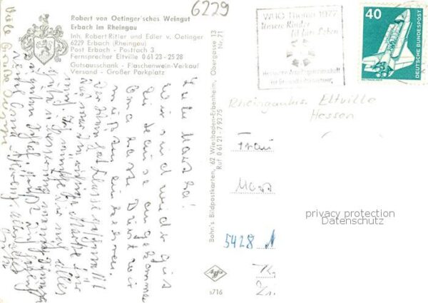 Erbach Rheingau Robert von Oelingersches Weingut Gastraeume – Bild 2