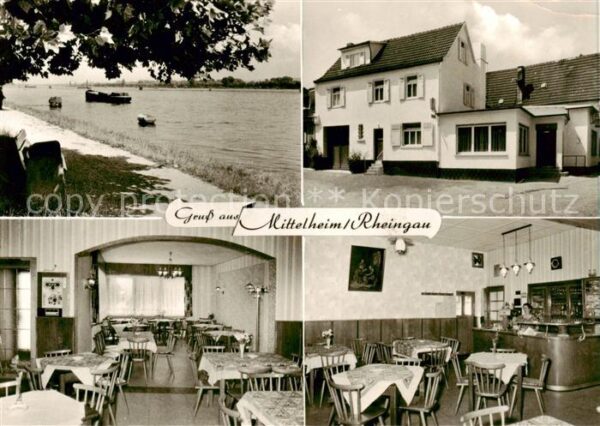 Mittelheim Rheingau Gasthof Distelfink Gastraeume Rheinpartie