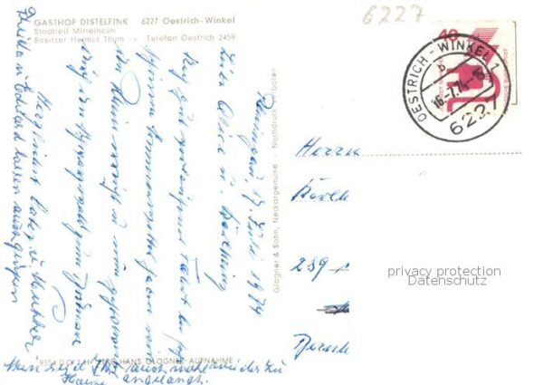 Mittelheim Rheingau Gasthof Distelfink Gastraeume Rheinpartie – Bild 2